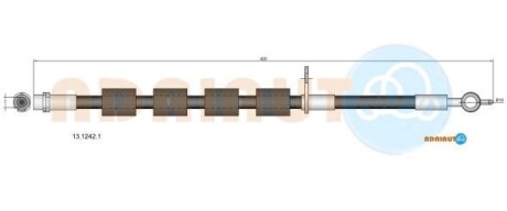 1312421 ADRIAUTO FORD гальмівний шланг передн. прав Fiesta VI ADRIAUTO підбір по vin на Brocar