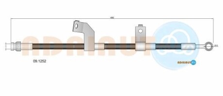 091252 ADRIAUTO KIA гальмівний шланг передн.лів.Carnival 06- ADRIAUTO подбор по vin на Brocar