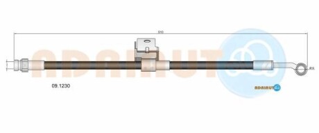 091230 ADRIAUTO шланг гальм. задн. лів. HYUNDAI ACCENT -10 ADRIAUTO подбор по vin на Brocar