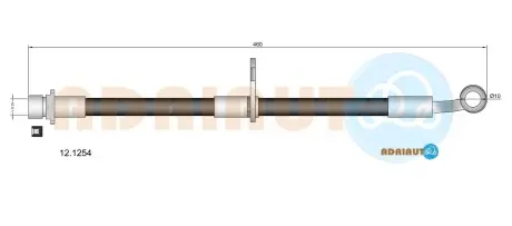 121254 ADRIAUTO HONDA гальм.шланг перед. прав. CR-V -95 ADRIAUTO подбор по vin на Brocar
