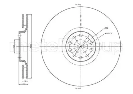 800705C Гальмівний диск A4/A6/Allroad/Exeo (97-13) CIFAM подбор по vin на Brocar