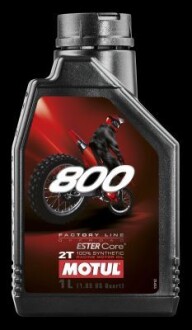 104038 Масло моторное синтетическое "800 2T Factory Line Off Road Ester Core", 1л MOTUL подбор по vin на Brocar