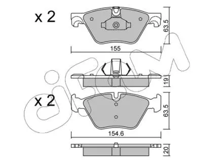 8229170 Колодки гальмівні F10/F11 (09-17) CIFAM підбір по vin на Brocar