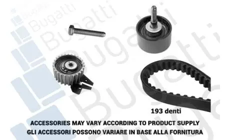BKCD0018 Комплект ГРМ Doblo/Punto 1.9D 01- BUGATTI подбор по vin на Brocar