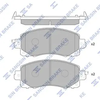 SP4221 Колодки гальмівні дискові (комплект 4 шт) Hi-Q (SANGSIN) підбір по vin на Brocar
