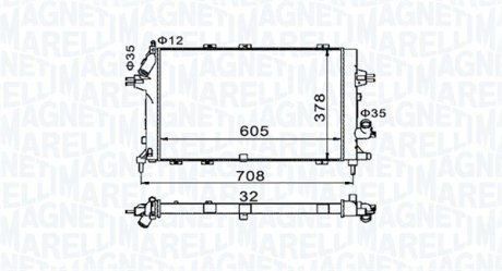 BM1534 Радіатор охолоджування MAGNETI MARELLI підбір по vin на Brocar