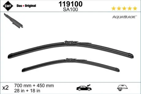 119100 Щітка склоочисника SWF підбір по vin на Brocar