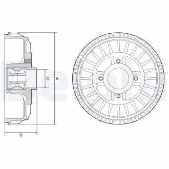 BFR622 Гальмiвнi барабани з пiдшипником DELPHI підбір по vin на Brocar