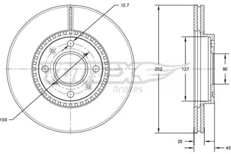 7214 Гальмiвнi диски TOMEX подбор по vin на Brocar