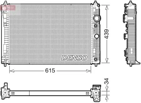 DRM46045 Радіатор охолоджування DENSO подбор по vin на Brocar