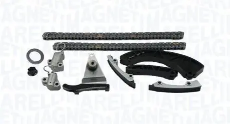 341500000390 MAGNETI MARELLI (2 ланцюга+ 4 шт. направляючі+3 натягувача + сальник) Getz, i30, Matrix Kia Ceed, Venga 03- MAGNETI MARELLI підбір по vin на Brocar