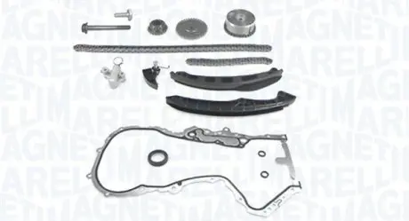 MCK0900 MAGNETI MARELLI VW К-кт ланцюга ГРМ (2 ланцюга+ 3 направляючі+ натягувач+3 зірочки+прокладки) Polo 1,4FSI MAGNETI MARELLI подбор по vin на Brocar