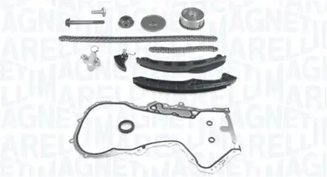 341500000900 MAGNETI MARELLI VW К-кт ланцюга ГРМ (2 ланцюга+ 3 направляючі+ натягувач+3 зірочки+прокладки) Polo 1,4FSI MAGNETI MARELLI подбор по vin на Brocar