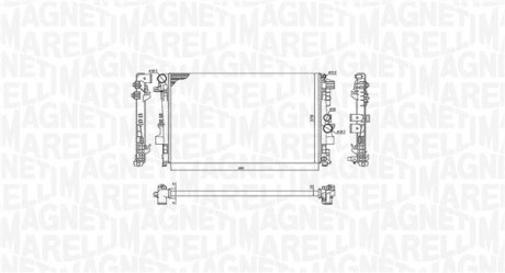 BM955 MAGNETI MARELLI радіатор MERCEDES VIANO 3.0-3.2-2.0/2.2 [350213955000] MAGNETI MARELLI підбір по vin на Brocar