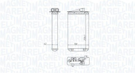 BR417 MAGNETI MARELLI FIAT радіатор опалення Bravo,Marea,Alfa Romeo 145/146 MAGNETI MARELLI подбор по vin на Brocar