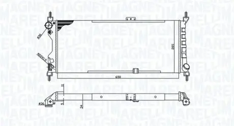BM588 MAGNETI MARELLI OPEL радіатор охолодження Combo,Corsa B 1.5/1.7D 94- MAGNETI MARELLI підбір по vin на Brocar