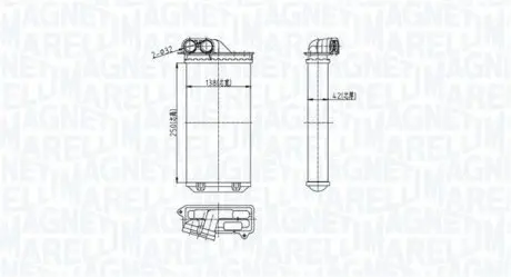 BR460 Радіатор пічки MAGNETI MARELLI підбір по vin на Brocar