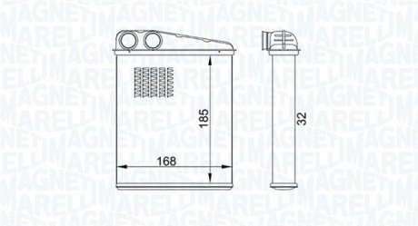 BR457 MAGNETI MARELLI BMW радіатор опалення MINI 06-, DB W169/B245 MAGNETI MARELLI подбор по vin на Brocar