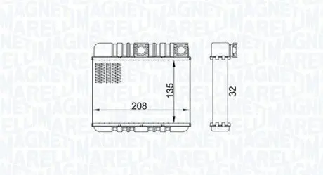 BR469 MAGNETI MARELLI BMW радіатор опалення 3 E46,X3 E83 MAGNETI MARELLI підбір по vin на Brocar