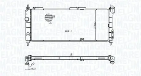 BM1753 MAGNETI MARELLI OPEL радіатор OPEL CORSA B 1,2-1,4 MAGNETI MARELLI підбір по vin на Brocar
