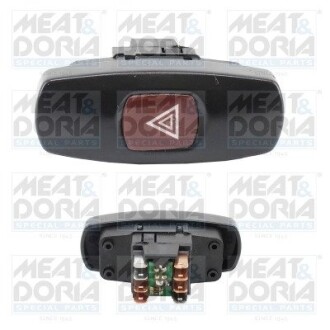 23667 MEATDORIA FIAT Кнопка аварийной сигнал. Marea -02 MEAT&DORIA підбір по vin на Brocar