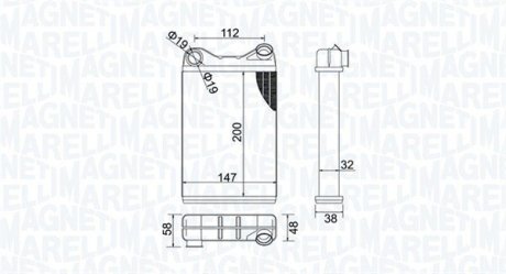 BR456 MAGNETI MARELLI FIAT радіатор опалення Punto 99- MAGNETI MARELLI подбор по vin на Brocar