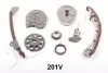 KJK201V Ланцюг приводу ГРМ (к-кт) AVENSIS/COROLLA/RAV-4 1.4-1.8i 00-09 (з шестернями/+VVT) JAPKO підбір по vin на Brocar