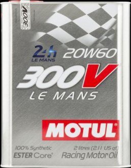 104245 Масло моторное синтетическое "300V LE MANS 20W-60", 2л MOTUL підбір по vin на Brocar