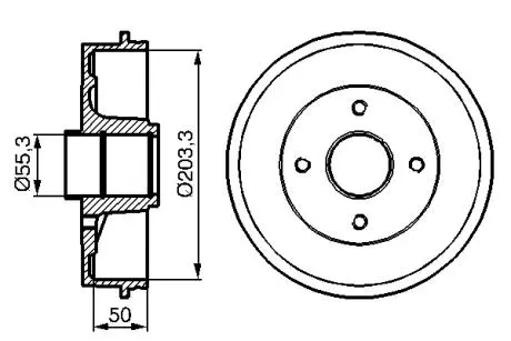 0986477121 BOSCH RENAULT гальмівний барабан задній LAGUNA 94- BOSCH підбір по vin на Brocar