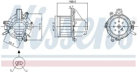 87542 Вентилятор салону NISSENS підбір по vin на Brocar