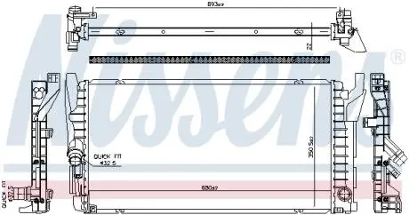 606385 Радіатор NISSENS подбор по vin на Brocar