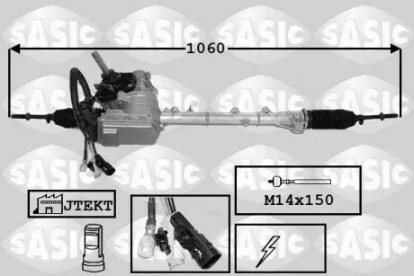 7170071 Рульова рейка з електопідсил. SASIC подбор по vin на Brocar