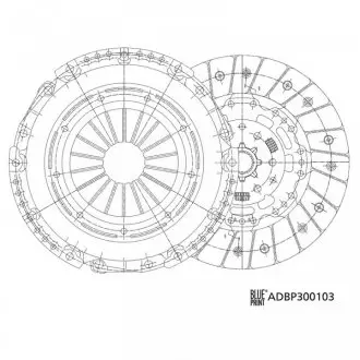 ADBP300103 Комплект зчеплення BLUE PRINT підбір по vin на Brocar