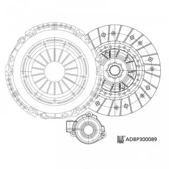 ADBP300089 Комплект зчеплення BLUE PRINT підбір по vin на Brocar