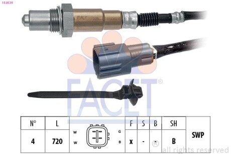 108539 Автозапчастина FACET підбір по vin на Brocar