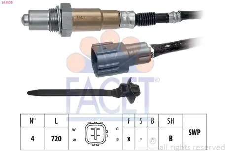 108539 Кисневий датчик FACET подбор по vin на Brocar