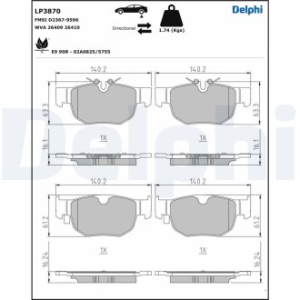 LP3870 Автозапчастина DELPHI подбор по vin на Brocar