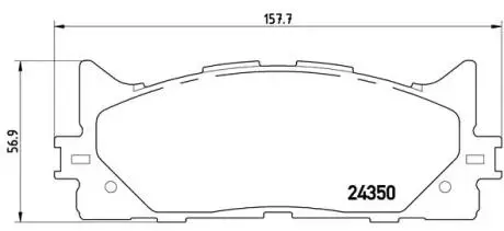 P83117X Комплект гальмівних накладок, дискове гальмо BREMBO підбір по vin на Brocar