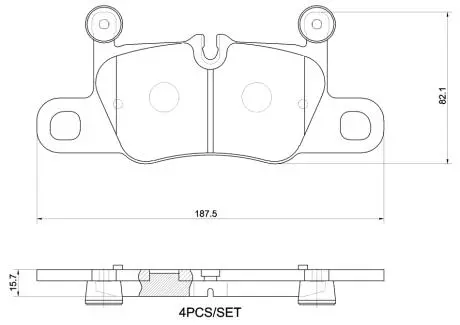 P65044 Гальмівні колодки дискові BREMBO підбір по vin на Brocar