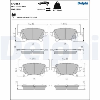 LP3853 Автозапчастина DELPHI подбор по vin на Brocar