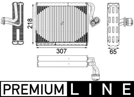 AE122000P Випарювач кондиціонера MAHLE / KNECHT підбір по vin на Brocar