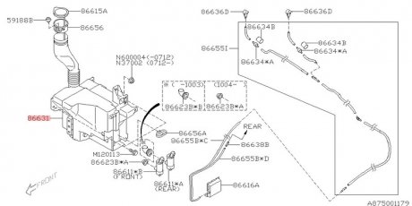 86631SC000 Бачок омивача SUBARU подбор по vin на Brocar