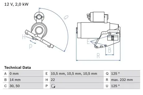 0986024710 Стартер BOSCH підбір по vin на Brocar