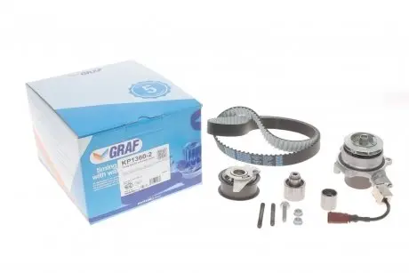 KP13602 Комплект ГРМ з помпою води GRAF KP1360-2 GRAF підбір по vin на Brocar