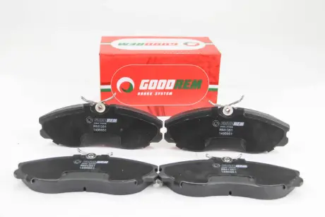 RM1351 Колодки гальмівні пер. Terrano/Vanette/Serena/Maverick 92-06 GOODREM підбір по vin на Brocar