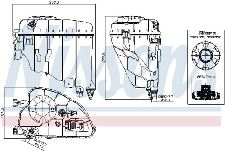 996209 Бачок компенсаційний First Fit NISSENS підбір по vin на Brocar