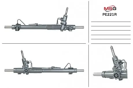PE221R Рульова рейка з ГПК відновлена PEUGEOT 407 2004- MSG підбір по vin на Brocar