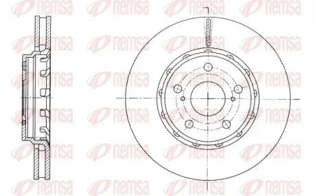 6159310 REMSA TOYOTA Диск гальмівний передній ALPHARD / VELLFIRE 08- REMSA підбір по vin на Brocar