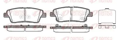 145802 REMSA HYUNDAI Колодки гальмівні задні Sorento,Santa Fe REMSA підбір по vin на Brocar
