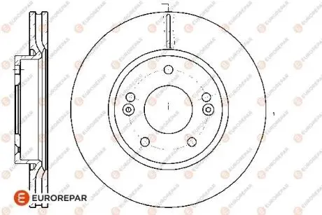 1667853680 EUROREPAR 8708309198 ДИСК ГАЛЬМ. ПЕРЕДН?Й 2ШТ EUROREPAR підбір по vin на Brocar